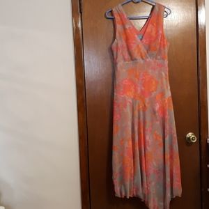 Beautiful orange, pink and grey dress